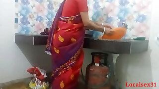 Desi Bengali desi Village Indian Bhabi Kitchen Sex Forth Red Saree ( Official Video By Localsex31)